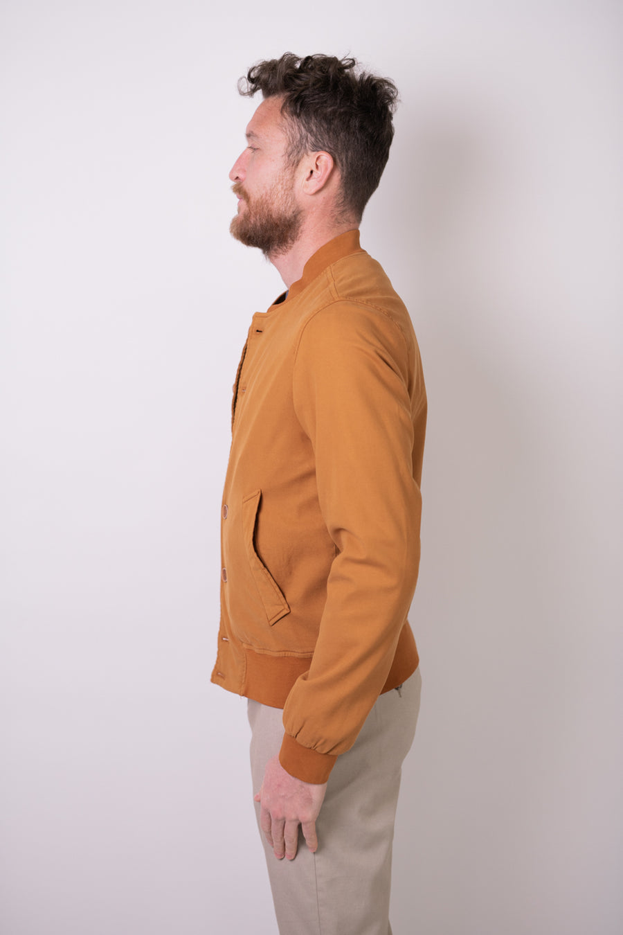 Giubbotto Bomber Cotone Terra di Siena