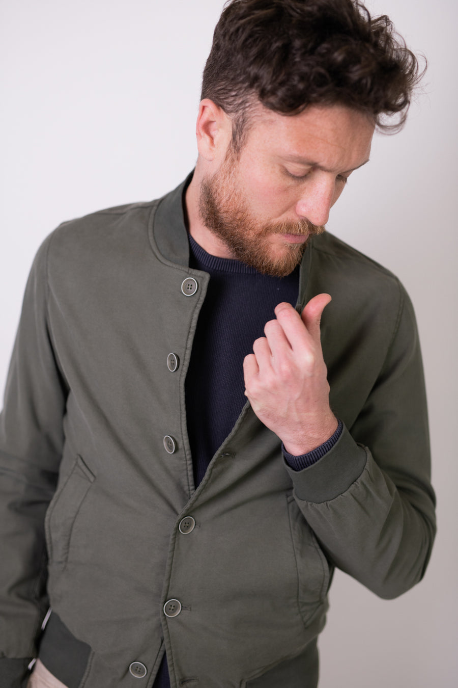 Giubbotto Bomber Cotone verde