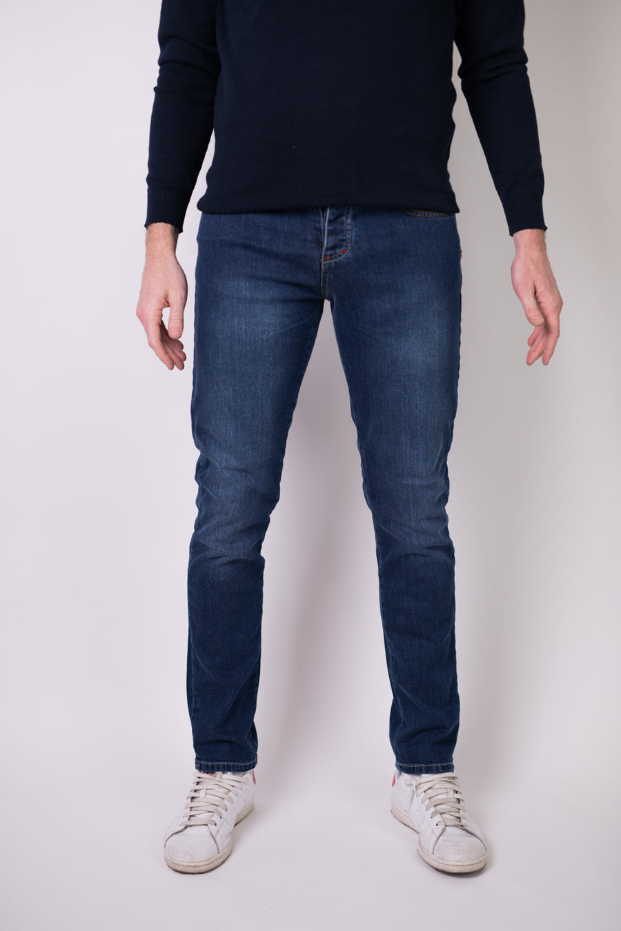 Jeans elasticizzato Blu Lavato