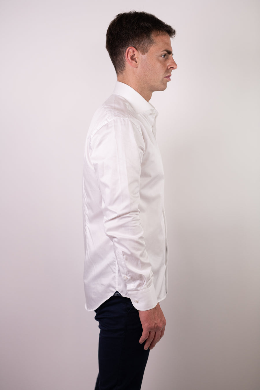 Camicia in Cotone Doppio Ritorto Regular Bianco