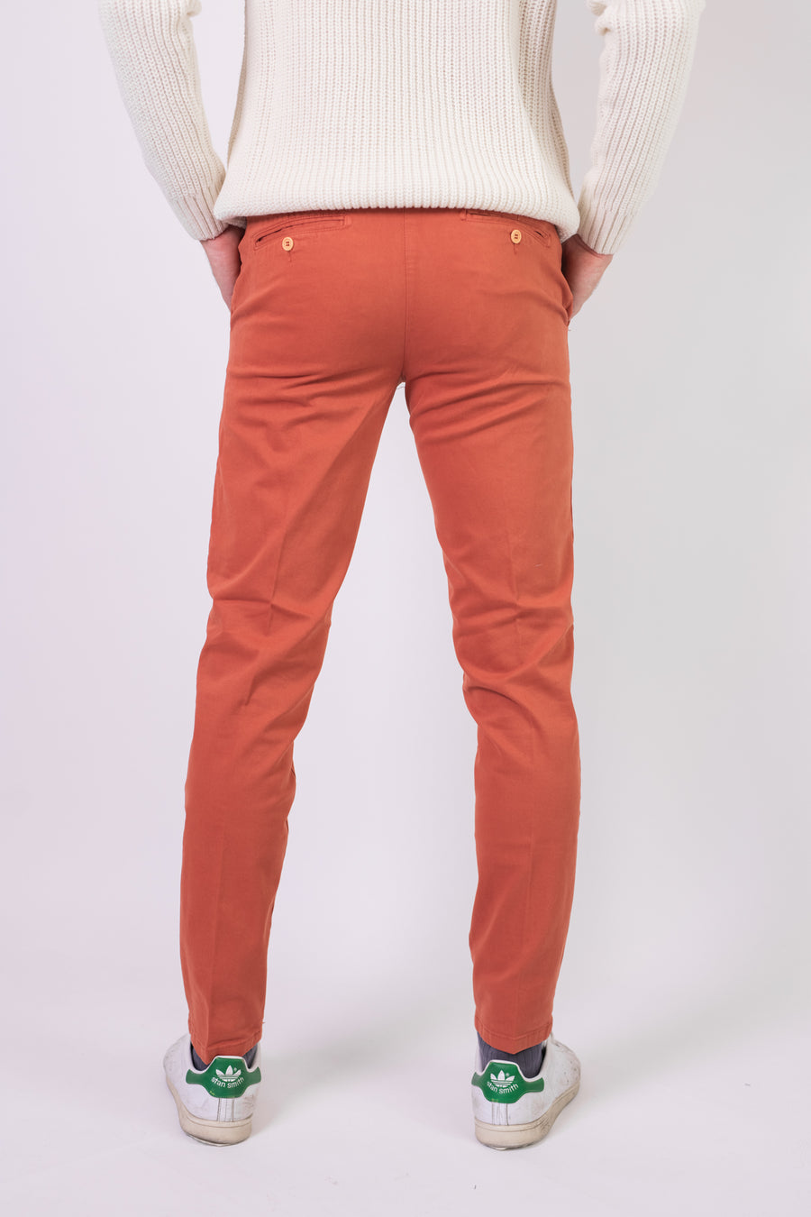Pantalone Gabardina Bielastica Arancio